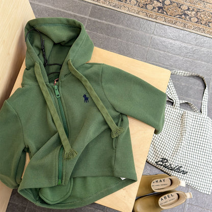 カーディガン・パーカー Green / 80cm Sweatshirt Jacket Cardigan Top スウェット ジャケット カーディガン【mh0012043】