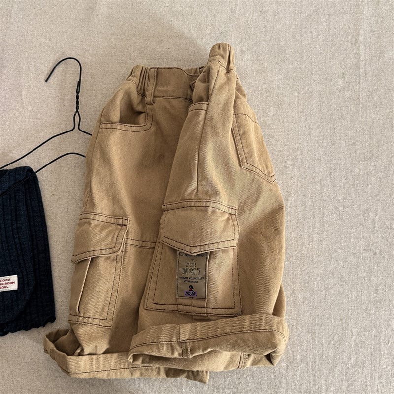 ロングパンツ・スウェットパンツ Khaki / 80cm キッズパンツ シンプルクロップドカーゴパンツ【mh0009011】