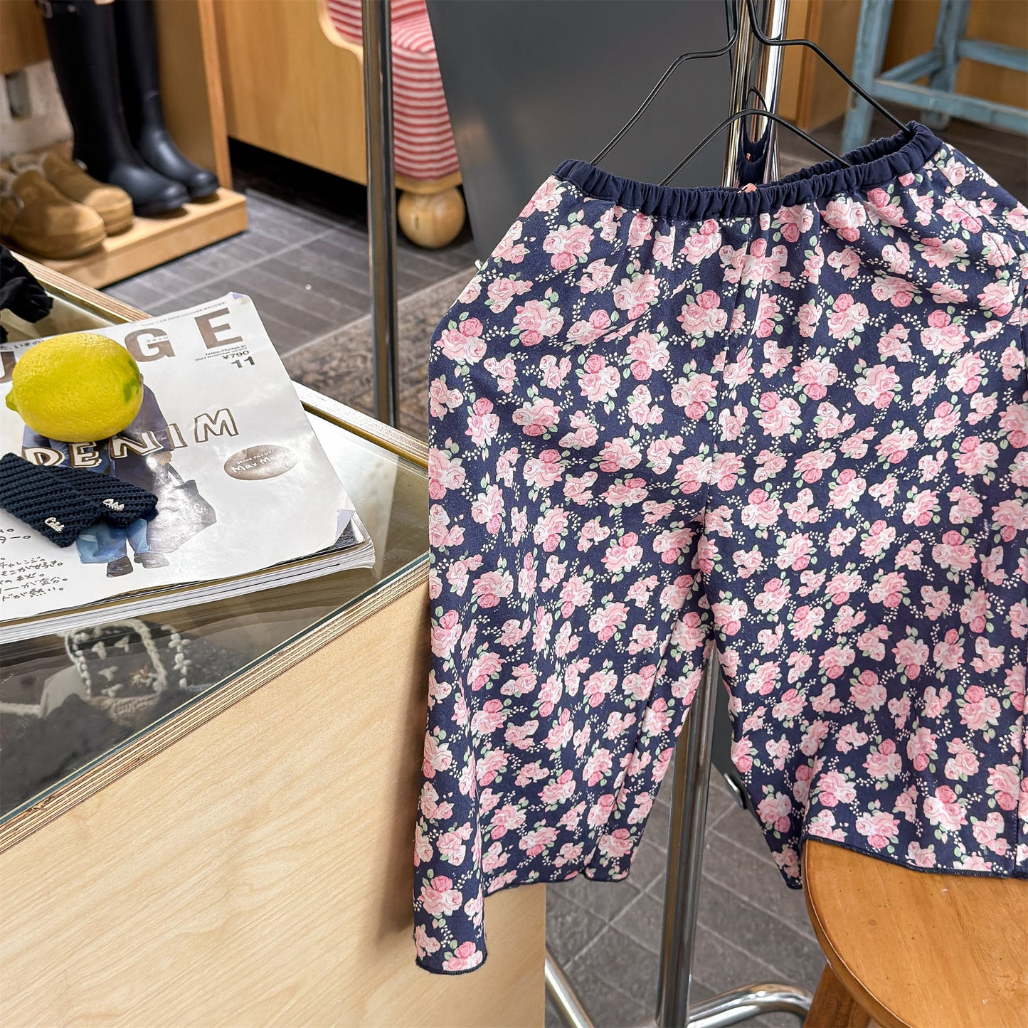 ロングパンツ・スウェットパンツ Lace Wide Leg Cropped Pants レース ワイドパンツ【mh0011949】