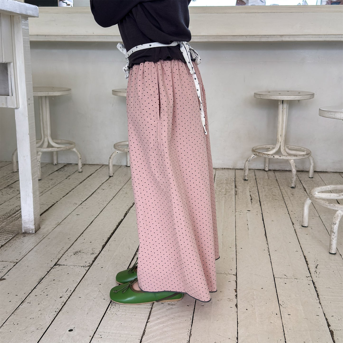 ロングパンツ・スウェットパンツ Lace Wide Leg Cropped Pants レース ワイドパンツ【mh0011949】
