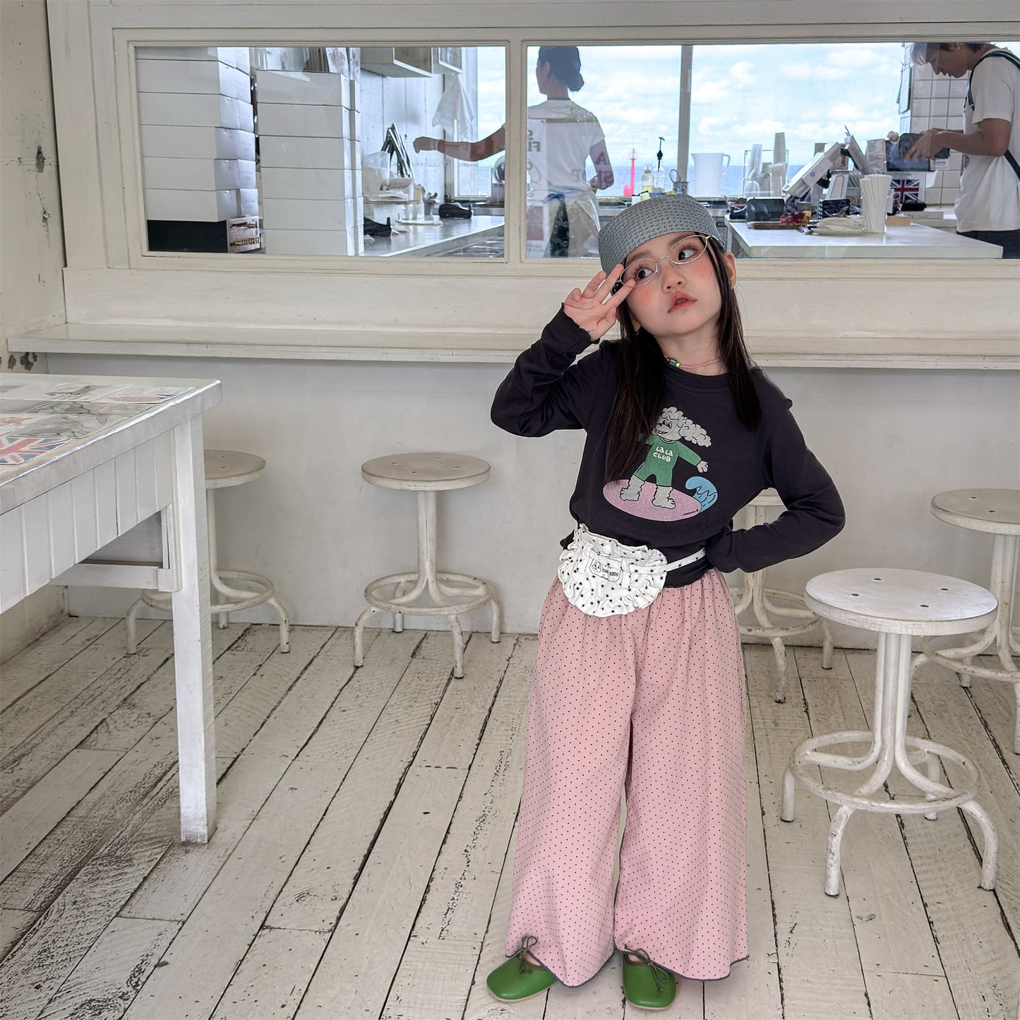 ロングパンツ・スウェットパンツ Lace Wide Leg Cropped Pants レース ワイドパンツ【mh0011949】