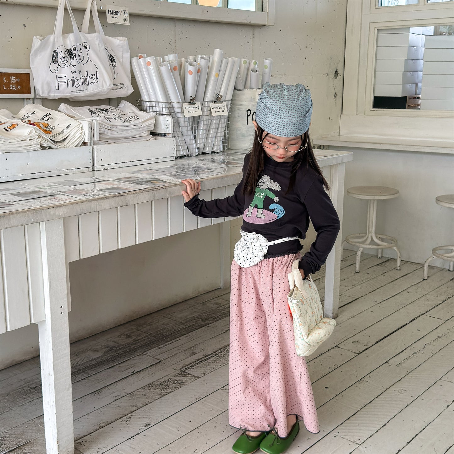 ロングパンツ・スウェットパンツ Lace Wide Leg Cropped Pants レース ワイドパンツ【mh0011949】