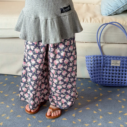 ロングパンツ・スウェットパンツ Lace Wide Leg Cropped Pants レース ワイドパンツ【mh0011949】