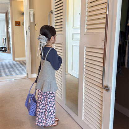 ロングパンツ・スウェットパンツ Lace Wide Leg Cropped Pants レース ワイドパンツ【mh0011949】