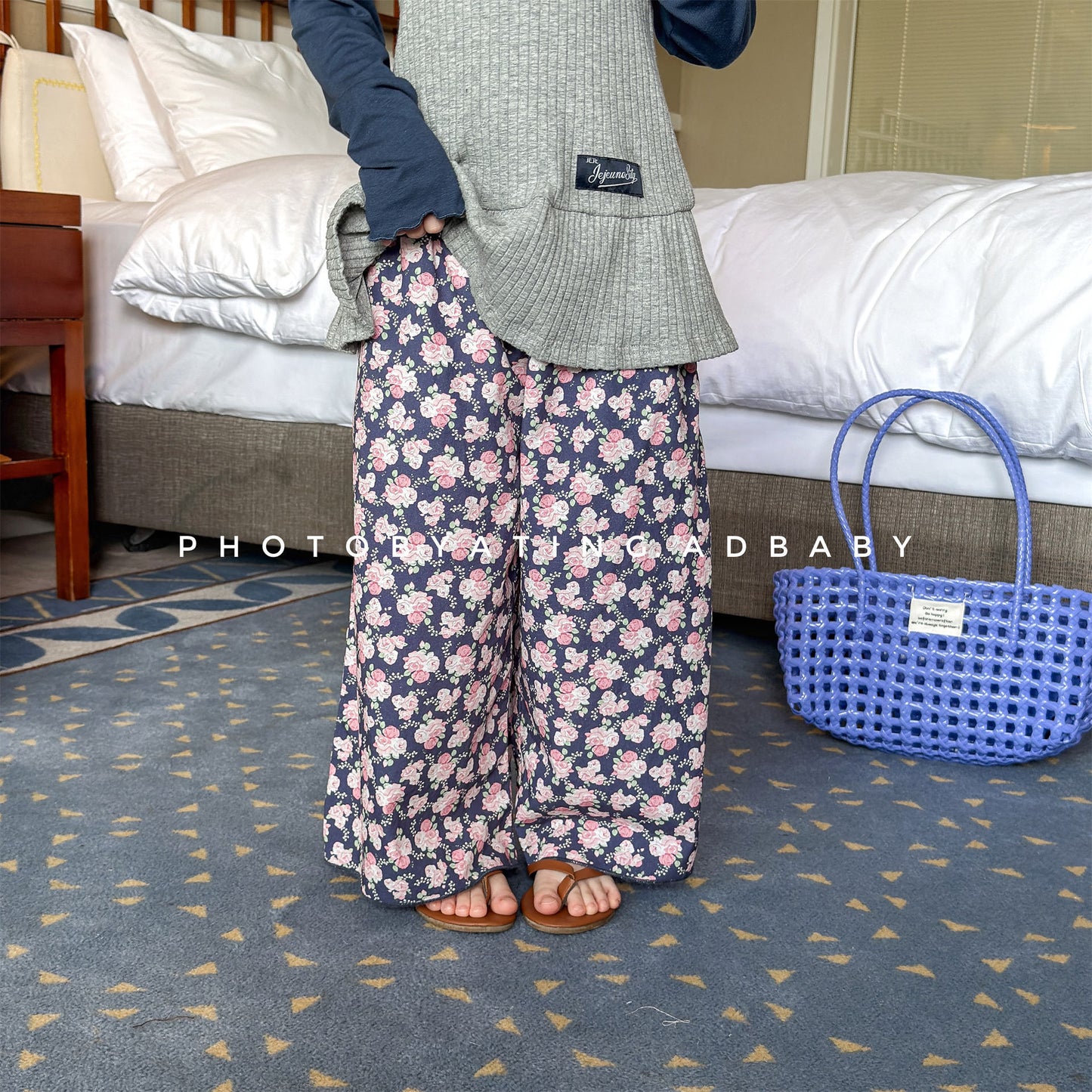 ロングパンツ・スウェットパンツ Lace Wide Leg Cropped Pants レース ワイドパンツ【mh0011949】