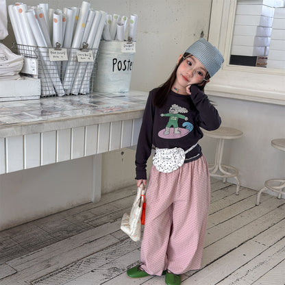 ロングパンツ・スウェットパンツ Lace Wide Leg Cropped Pants レース ワイドパンツ【mh0011949】