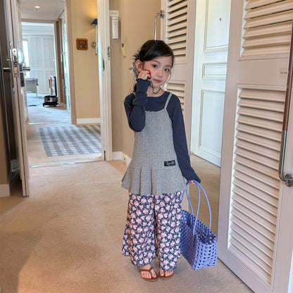 ロングパンツ・スウェットパンツ Lace Wide Leg Cropped Pants レース ワイドパンツ【mh0011949】