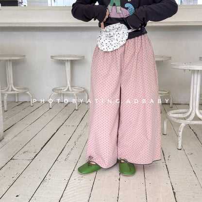 ロングパンツ・スウェットパンツ Lace Wide Leg Cropped Pants レース ワイドパンツ【mh0011949】