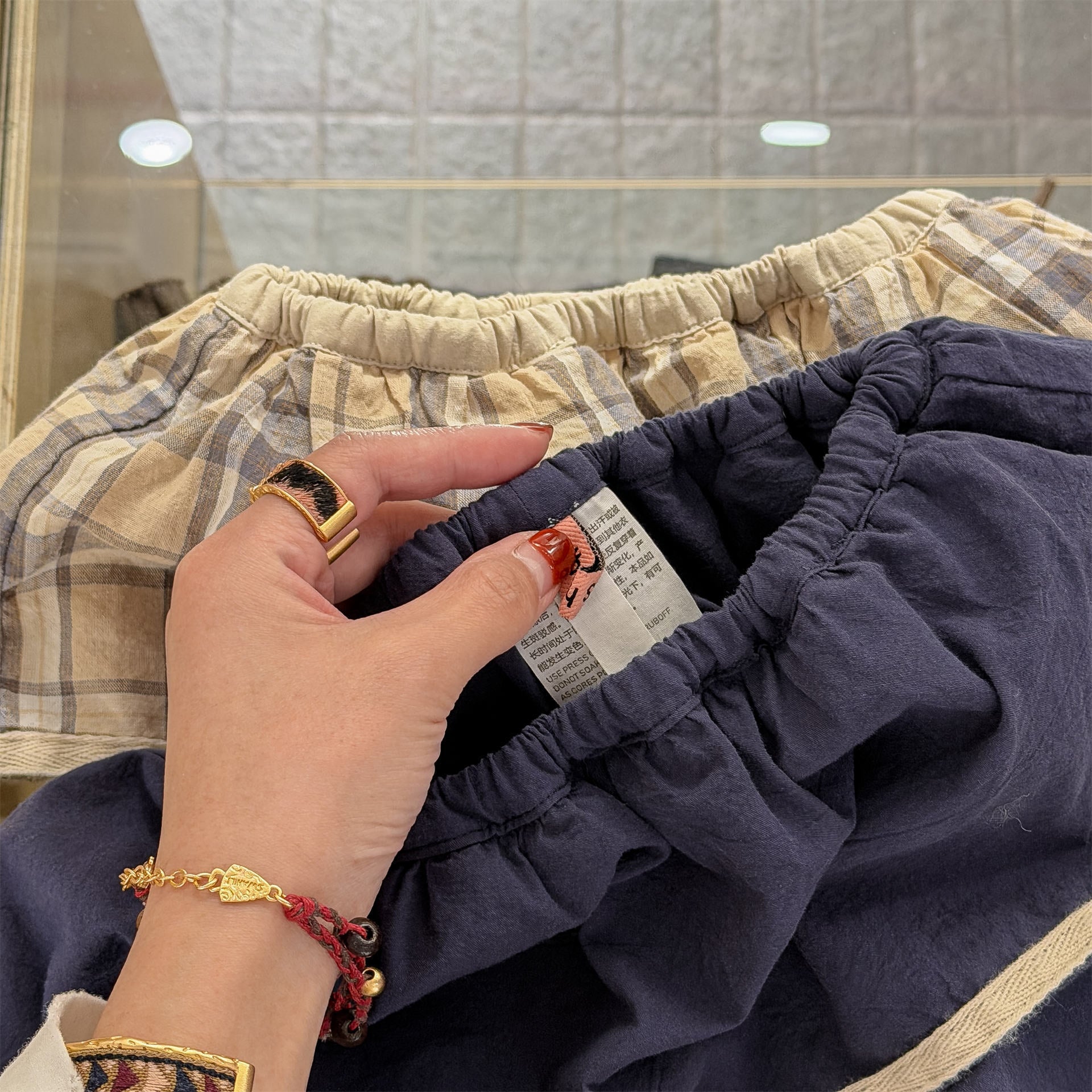 ロングパンツ・スウェットパンツ Lace Wide Leg Layered Pants レース ワイドパンツ【mh0011948】