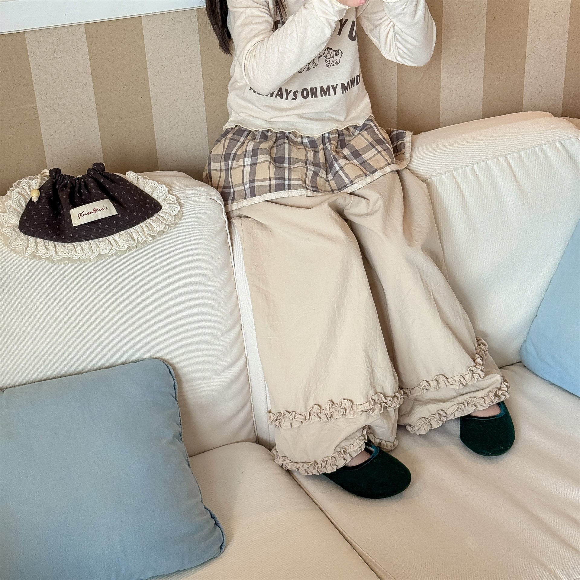 ロングパンツ・スウェットパンツ Lace Wide Leg Layered Pants レース ワイドパンツ【mh0011948】