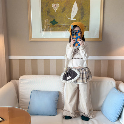 ロングパンツ・スウェットパンツ Lace Wide Leg Layered Pants レース ワイドパンツ【mh0011948】