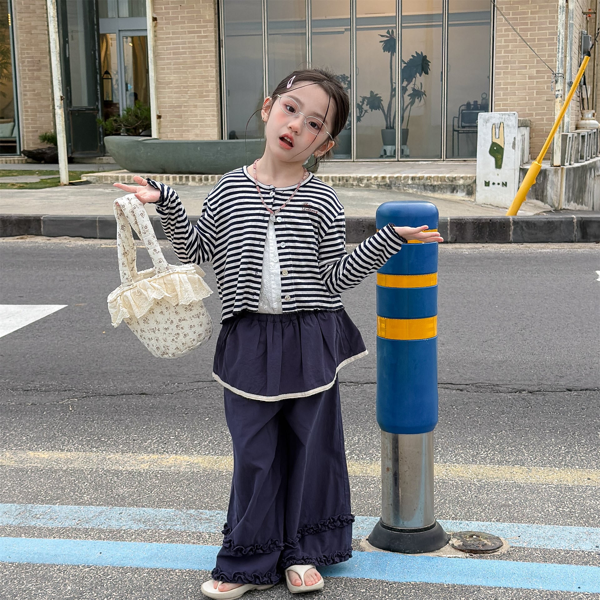 ロングパンツ・スウェットパンツ Lace Wide Leg Layered Pants レース ワイドパンツ【mh0011948】