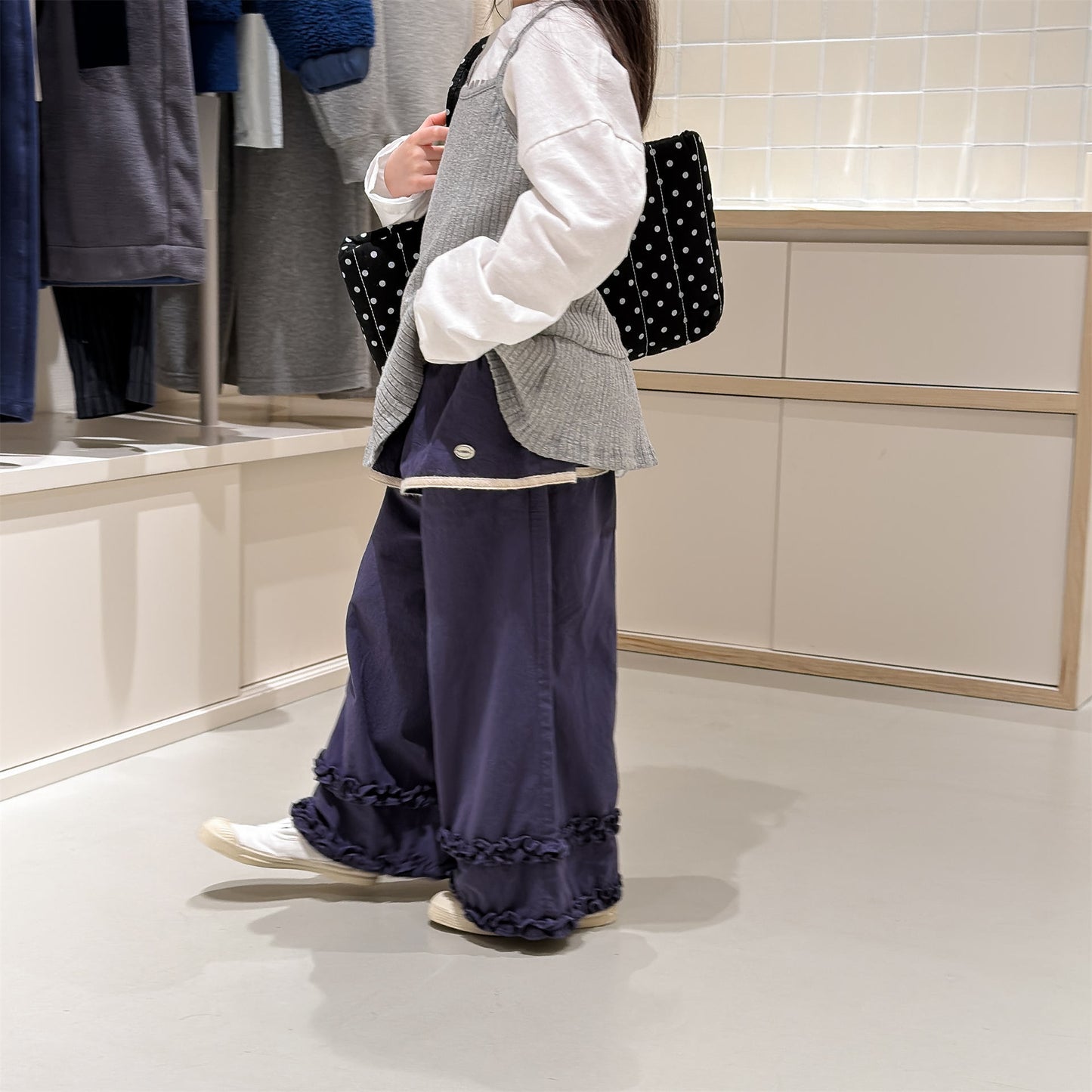 ロングパンツ・スウェットパンツ Lace Wide Leg Layered Pants レース ワイドパンツ【mh0011948】