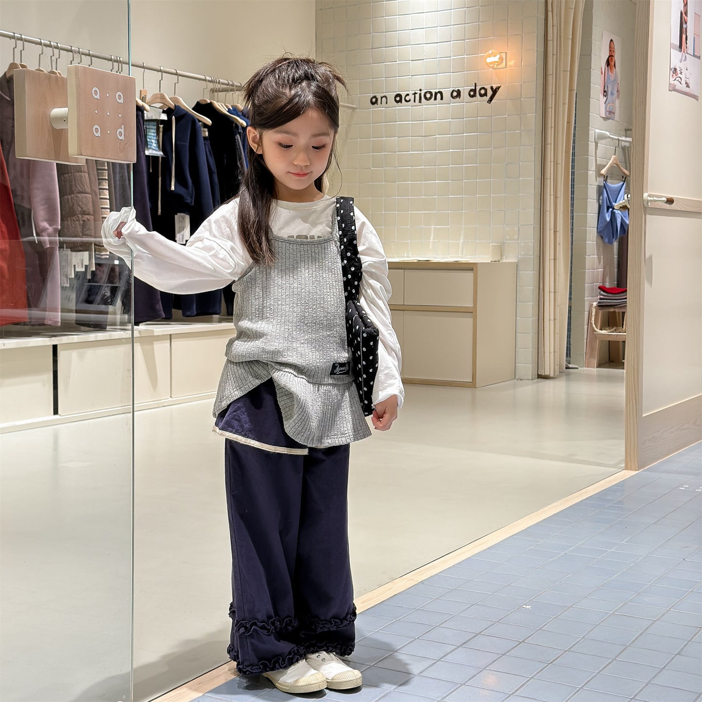 ロングパンツ・スウェットパンツ Lace Wide Leg Layered Pants レース ワイドパンツ【mh0011948】