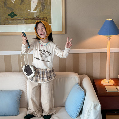 ロングパンツ・スウェットパンツ Lace Wide Leg Layered Pants レース ワイドパンツ【mh0011948】