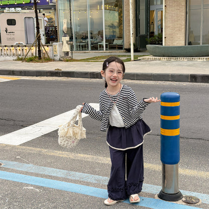 ロングパンツ・スウェットパンツ Lace Wide Leg Layered Pants レース ワイドパンツ【mh0011948】