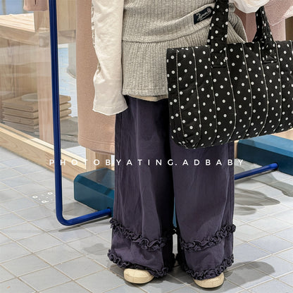 ロングパンツ・スウェットパンツ Lace Wide Leg Layered Pants レース ワイドパンツ【mh0011948】