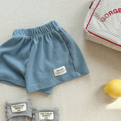 ハーフパンツ・ショートパンツ Light Blue / 80cm ボーダー/無地デイリーショートパンツ【mh0009400】