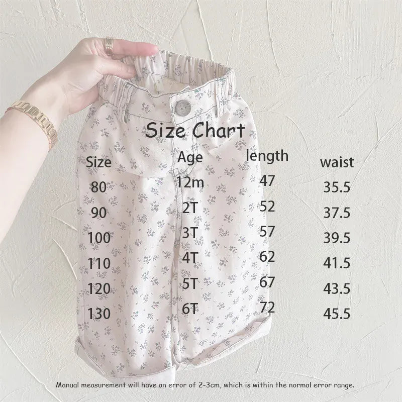 ロングパンツ・スウェットパンツ キッズ フラワー ロング ルーズ パンツ【mh0001454】