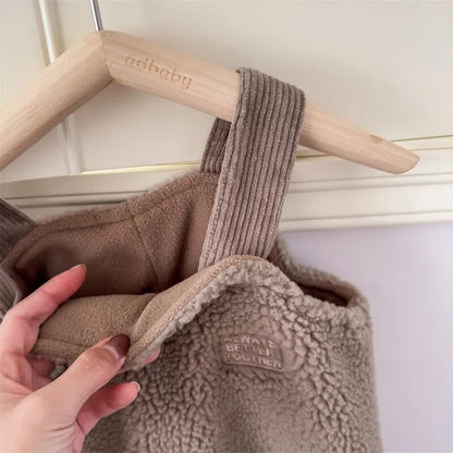 サロペットパンツ・サスペンダーパンツ キッズ ボアフリース サスペンダー パンツ サロペット【mh0003020】