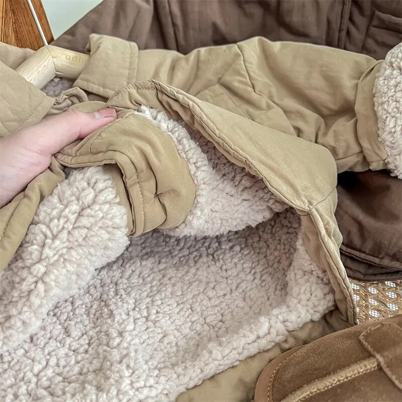 ショートコート・ジャケット・ジャンパー キッズ 裏ボアフリース ジャケット コート アウター【mh0003027】