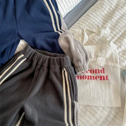 ロングパンツ・スウェットパンツ キッズパンツ パッチワークフリースサイドラインスウェットパンツ【mh0007618】