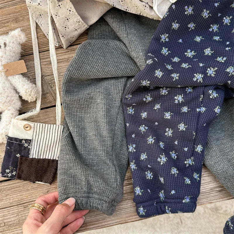 レギンスパンツ キッズパンツ ミニティアードスカートドッキング裏ボアフリースレギンスパンツ スカッツ【mh0007622】