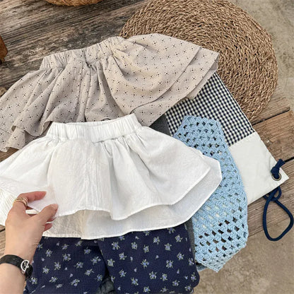 レギンスパンツ キッズパンツ ミニティアードスカートドッキング裏ボアフリースレギンスパンツ スカッツ【mh0007622】