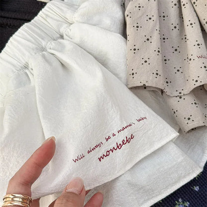 レギンスパンツ キッズパンツ ミニティアードスカートドッキング裏ボアフリースレギンスパンツ スカッツ【mh0007622】