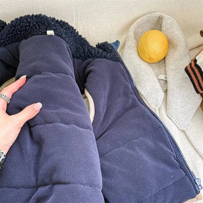 ベスト キッズベスト ボアフリースパッチワークジップアップアウターベスト【mh0007931】