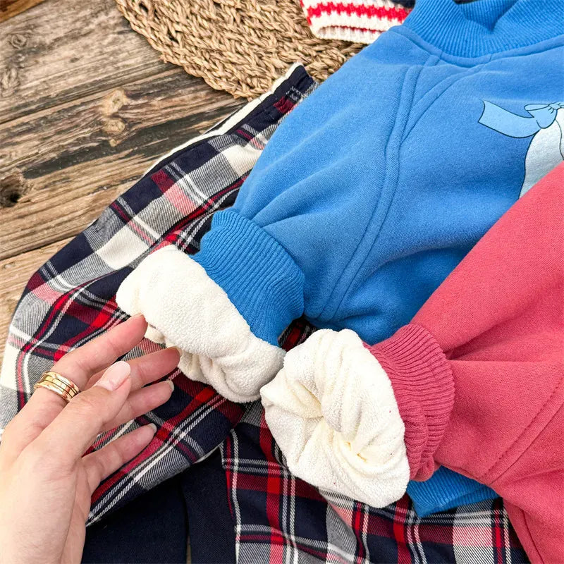 トレーナー・フーディ キッズトップス ドッグ犬プリント裏フリース長袖スウェットトレーナー【mh0008073】