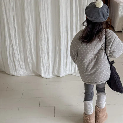 ショートコート・ジャケット・ジャンパー キッズアウター レトロフラワーパッチワークパデッドジャケットコート【mh0008197】