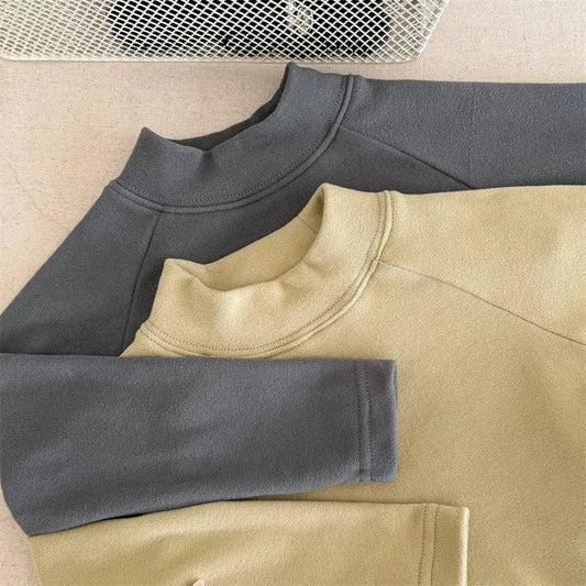 長袖ワンピース キッズワンピース ハイネックレターロゴプリントドッキング長袖ワンピース【mh0008281】