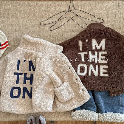 ショートコート・ジャケット・ジャンパー キッズアウター バックレターロゴ刺繍ボアフリースジャケットコート【mh0008324】