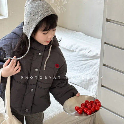 ショートコート・ジャケット・ジャンパー キッズアウター ブロックキルティングフーディジャケットコート【mh0008442】