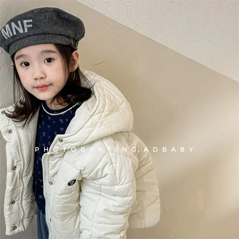 ショートコート・ジャケット・ジャンパー キッズアウター ブロックキルティングフーディジャケットコート【mh0008442】