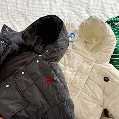 ショートコート・ジャケット・ジャンパー キッズアウター ブロックキルティングフーディジャケットコート【mh0008442】