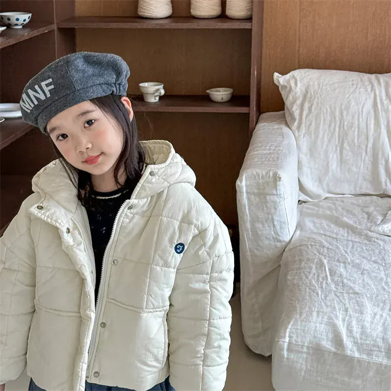 ショートコート・ジャケット・ジャンパー キッズアウター ブロックキルティングフーディジャケットコート【mh0008442】