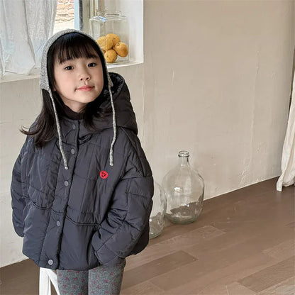 ショートコート・ジャケット・ジャンパー キッズアウター ブロックキルティングフーディジャケットコート【mh0008442】