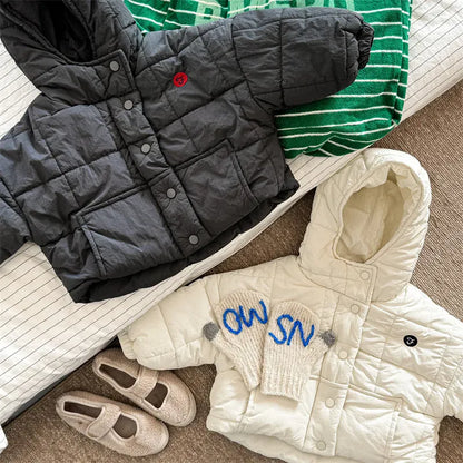 ショートコート・ジャケット・ジャンパー キッズアウター ブロックキルティングフーディジャケットコート【mh0008442】