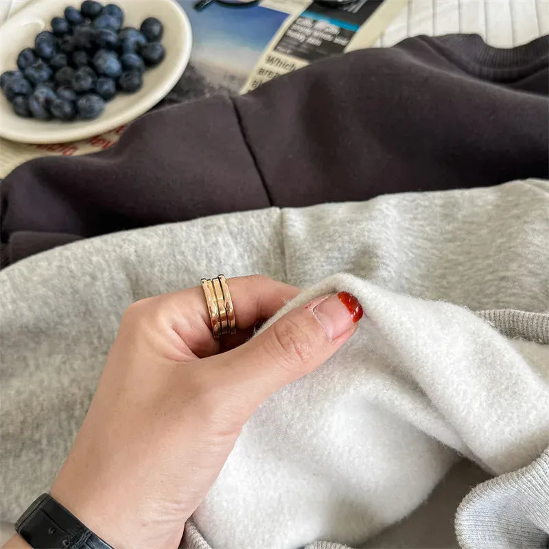 トレーナー・フーディ キッズトップス レターロゴプリント裏フリースドルマンスリーブ長袖スウェットシャツ【mh0008458】