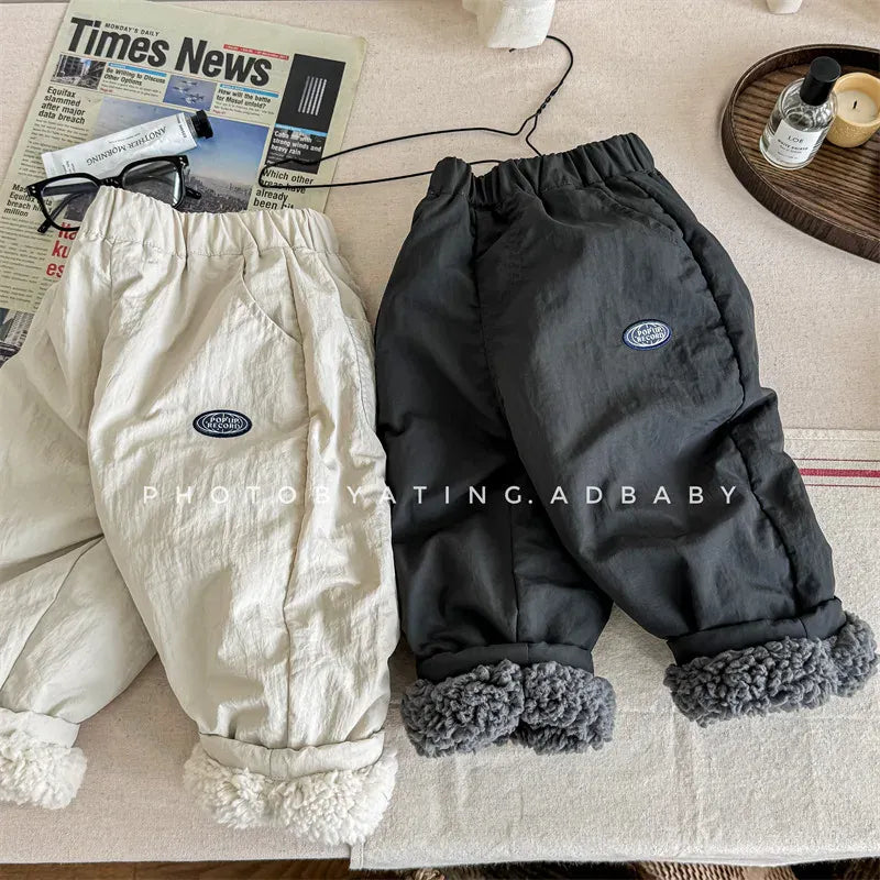 ロングパンツ・スウェットパンツ キッズパンツ 裏ボアフリース防寒ロングパンツ【mh0008467】