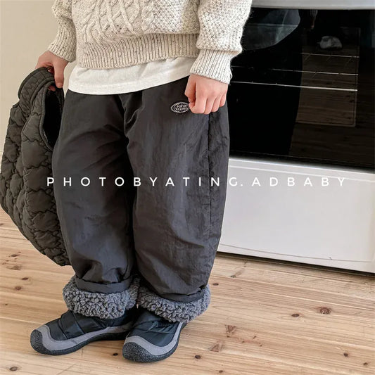 ロングパンツ・スウェットパンツ キッズパンツ 裏ボアフリース防寒ロングパンツ【mh0008467】