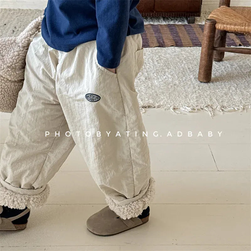 ロングパンツ・スウェットパンツ キッズパンツ 裏ボアフリース防寒ロングパンツ【mh0008467】