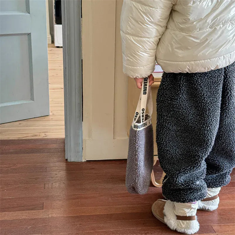 ロングパンツ・スウェットパンツ キッズパンツ ワッペンサイドラインボアフリースロングパンツ【mh0008475】