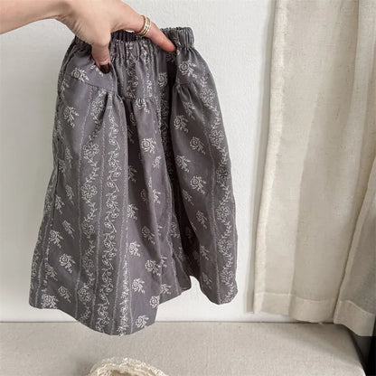 ロングパンツ・スウェットパンツ キッズパンツ プリントワイドルーズガウチョパンツ【mh0008656】