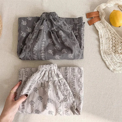 ロングパンツ・スウェットパンツ キッズパンツ プリントワイドルーズガウチョパンツ【mh0008656】