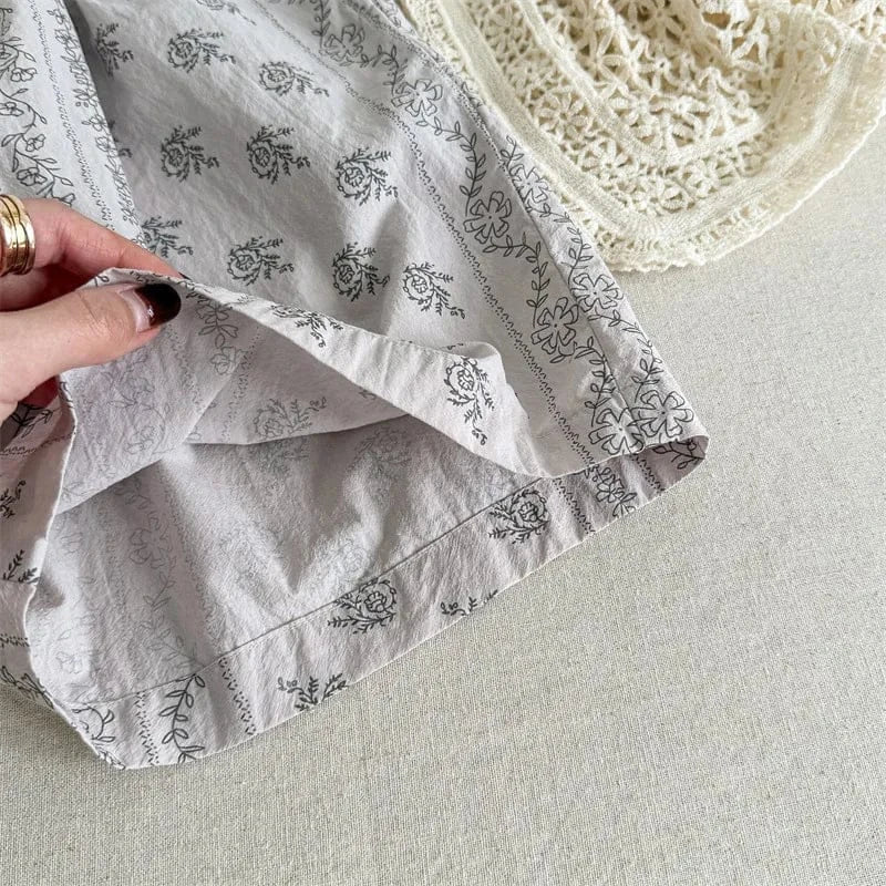 ロングパンツ・スウェットパンツ キッズパンツ プリントワイドルーズガウチョパンツ【mh0008656】