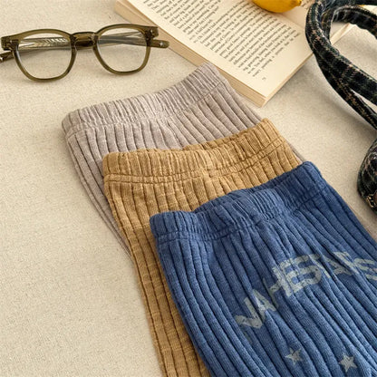 レギンスパンツ キッズパンツ レターロゴリブレギンスパンツ【mh0008657】