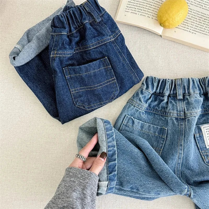 デニムパンツ キッズパンツ ワイドルーズデニムパンツ【mh0008660】